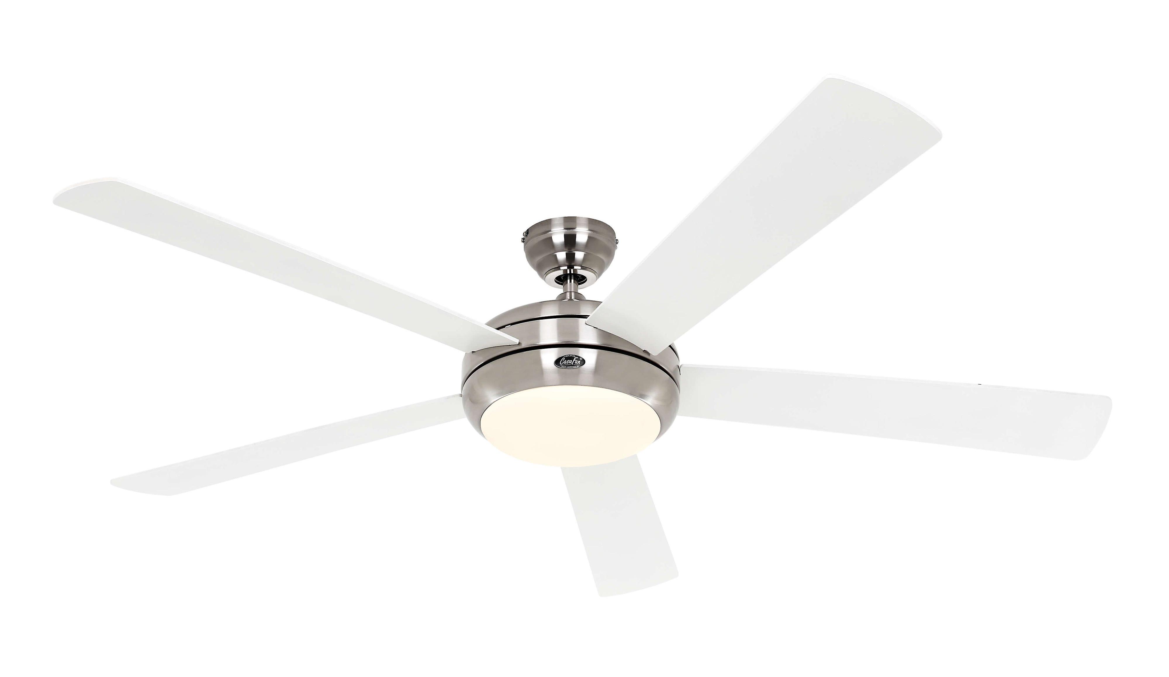 Ceiling fan Titanium Chrome 162cm / 64" White