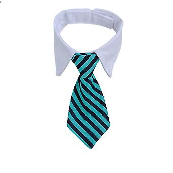 Veeki Bow Tie Dog Collar,djustable Pets Dog Cat Neck Ties Pet Necktie with Suit White Collar for Small and Medium Dogs Grooming AccessoriesS