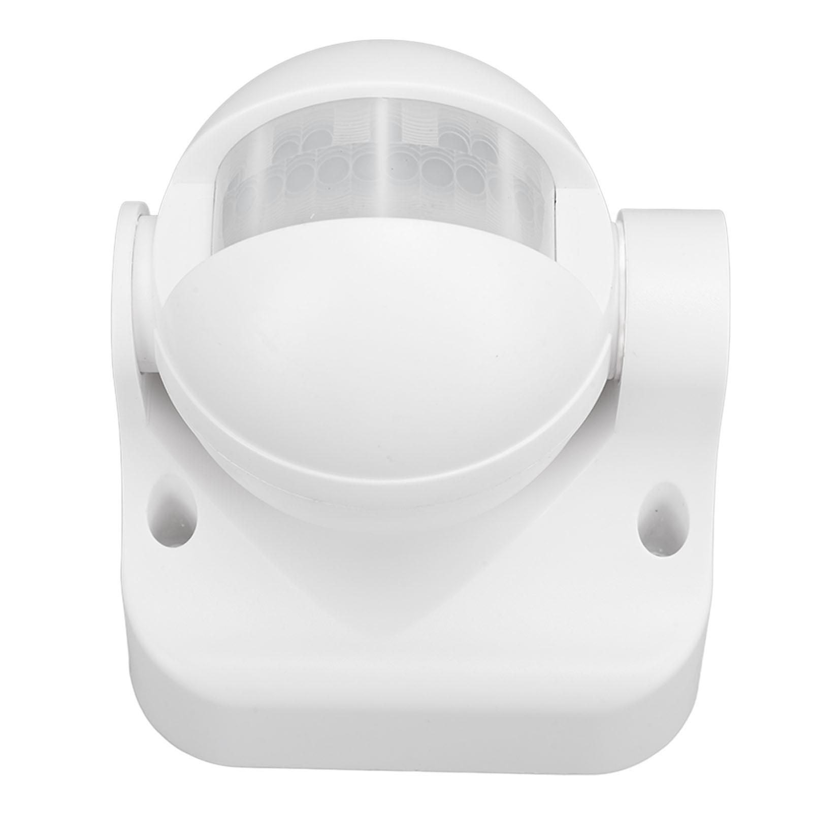 Wall Mounted Motion Sensor Automatic Dusk to Dawn Spherical PIR Sensor Outdoor Motion Sensing Switch for Home Security LED Light AC 110 to 240V White