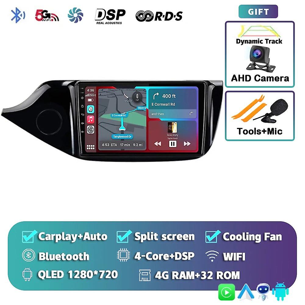 Android 13 Carplay Auto For Kia Cee'd Ceed Jd 2012 2013 2014 2015 2016 2017 2018 Car Radio Multimedia Player Stereo Wifi+4g Dsp