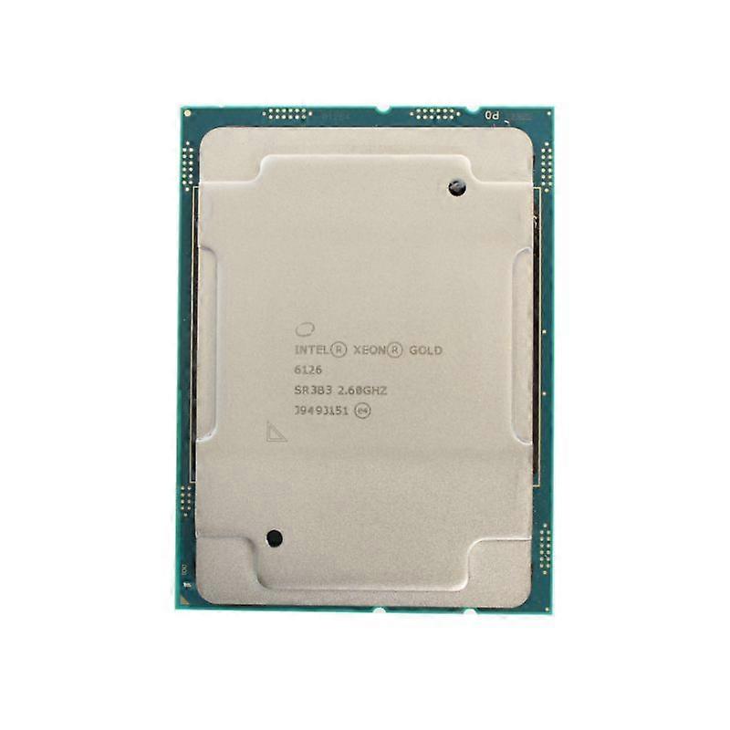 Xeon GOLD 6126 CPU - Socket LGA 3647 12 Cores 24 Threads 2.6GHz 17.5MB L3 Cache 125W.