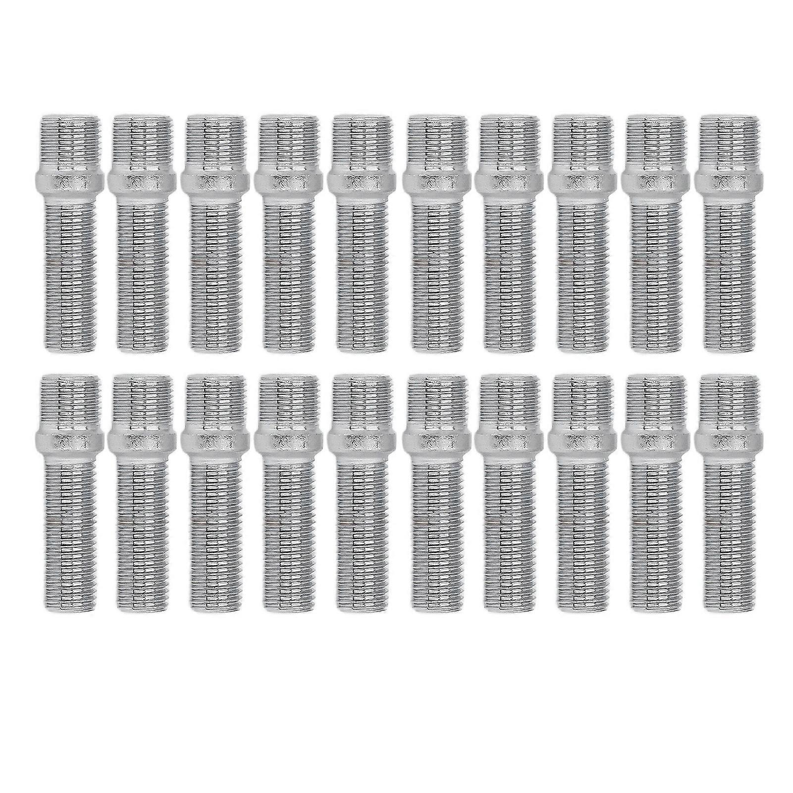 20Pcs Hjul Stud Konvertering Skrue Adapter 32mm Shank for TT A3 S3 A4 S4 A5 S5 A6 S6 A8 A7 S7 Q5 Q7 SQ5 M14x1.25-M12x1.5