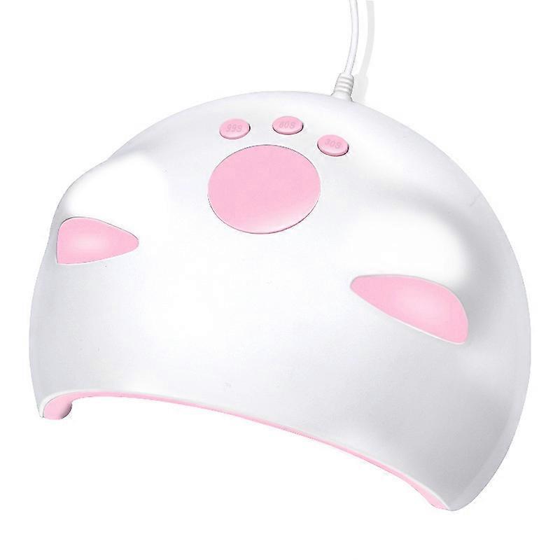 Nail Lamp With 3 Timer Setting Automatic Sensor Lcd Display Usb Cat Shaped Nail Dryer 60w