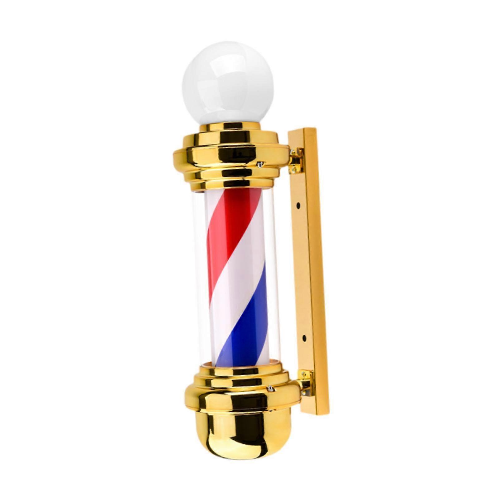 Poteau de barbier LED lumière de salon de coiffure Lumière rotative pour salon de coiffure extérieur rouge blanc