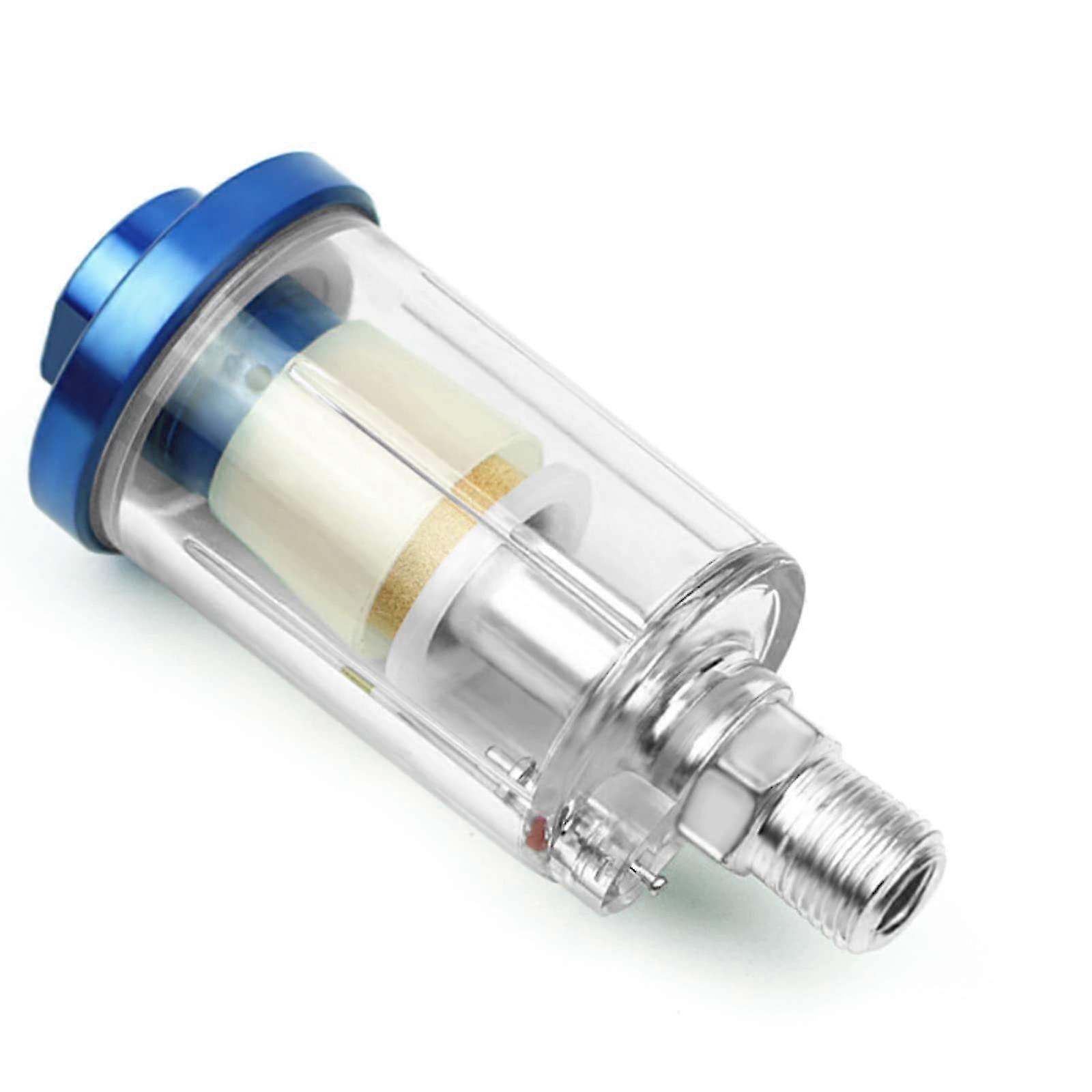 1/4" Compressed Air Water Separator, Mini Air Filter Separator for Paint Gun Compressor and Other Air Tools (A)