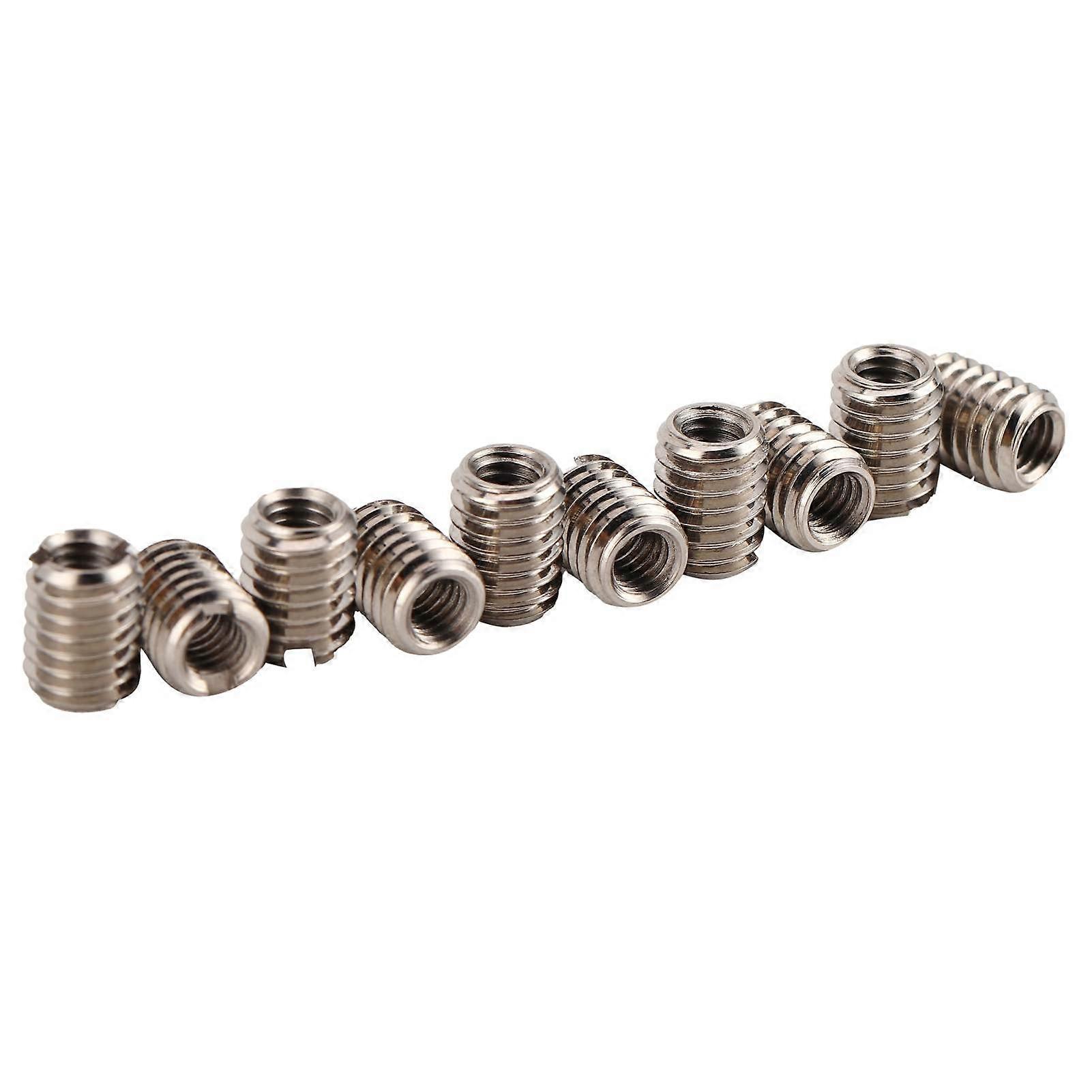 10pcs Stainless Steel Thread Inserts Reducing Nut Female Thread M4x0.7 Male Thread M6x1.0 with 8mm Length