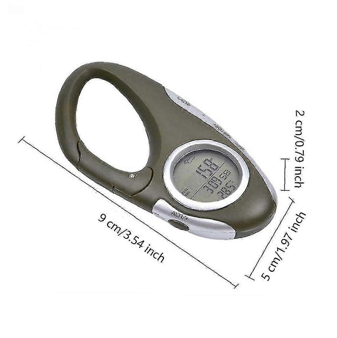 Mini Multifunctional Men'S Barometer Altimeter, Compass Lcd Digital Thermometer, 8 In 1 Hiking Thermometer (1 Piece)