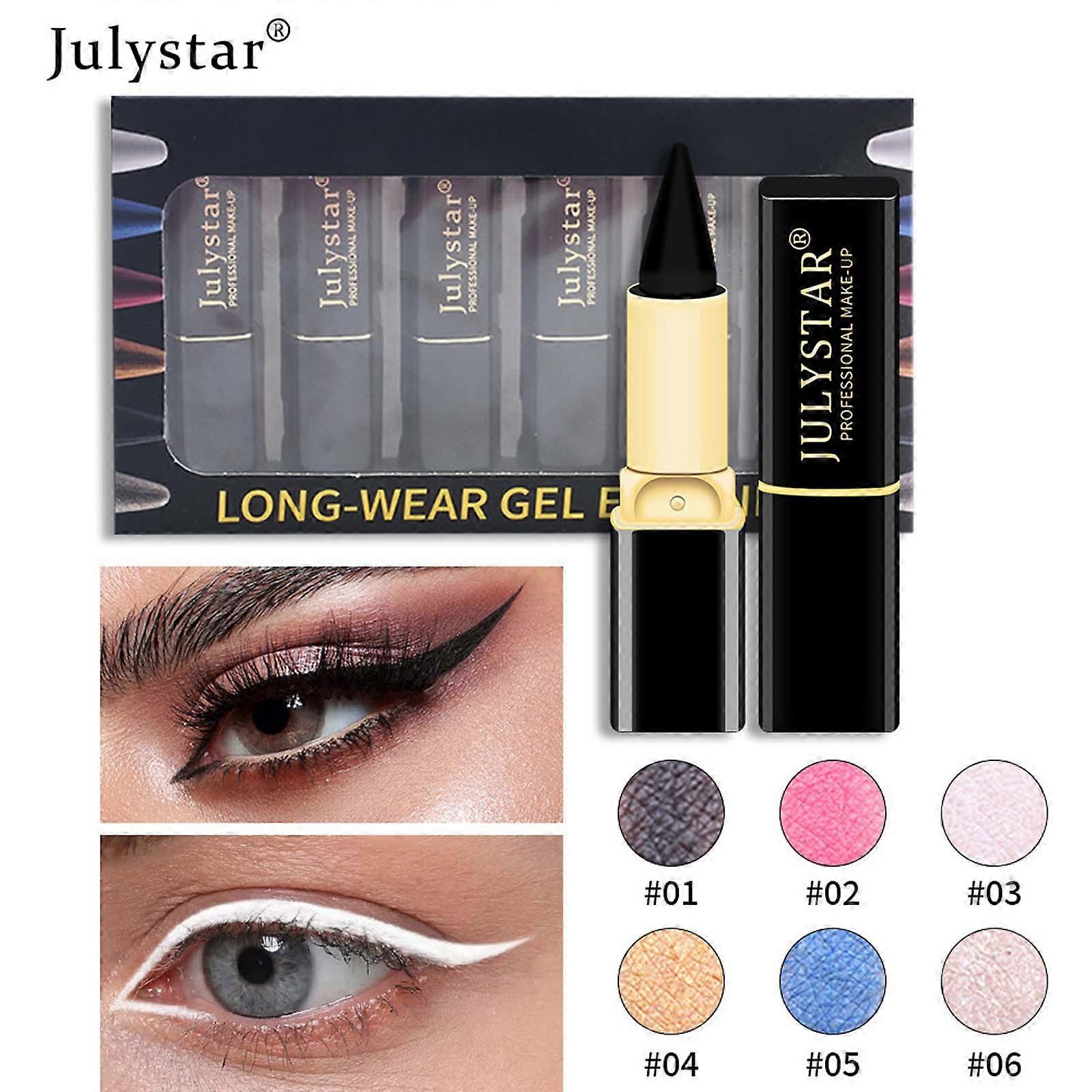 6pcs Makeup Eyeliner, Oil-proof, Long-lasting, Quick-drying, Sweaty, And Not Dizzy Color Eyeliner