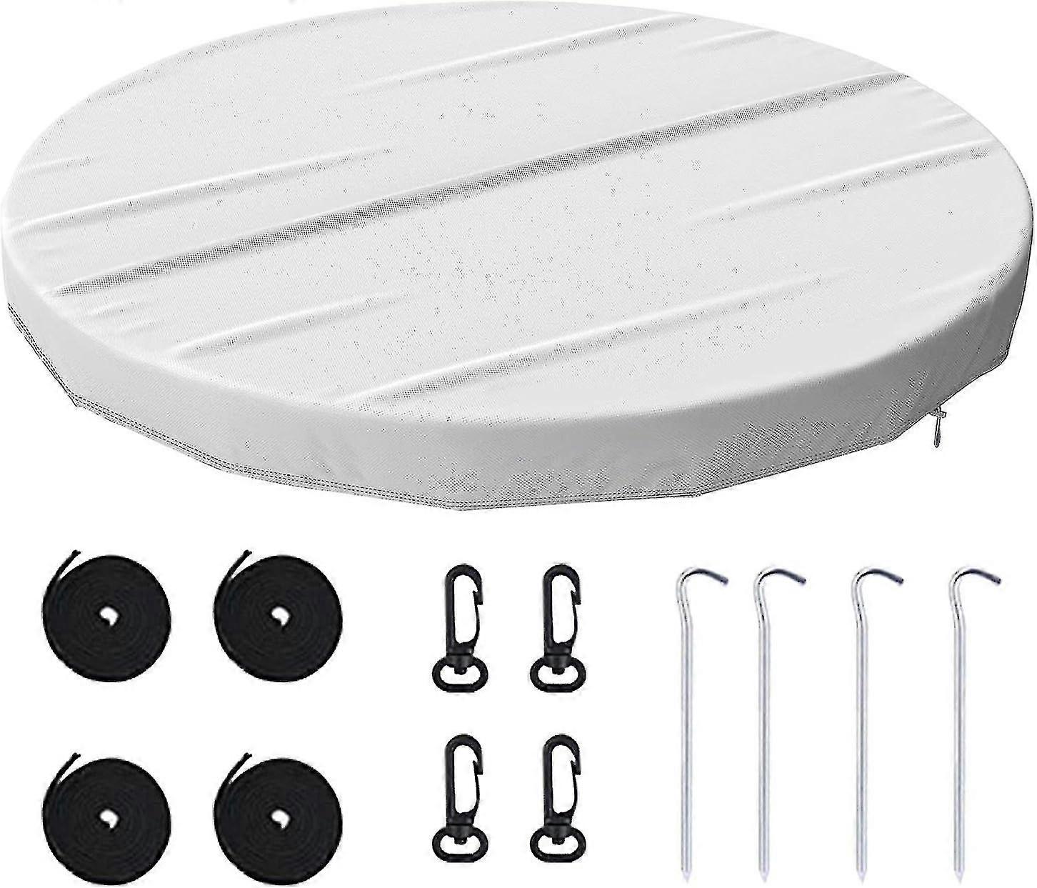 غطاء حمام السباحة ، غطاء حمام السباحة القابل للنفخ المستدير للرياح ، غطاء حمام السباحة المقاوم للماء للغبار لحمامات السباحة العائلية أحواض المياه الساخنة حمامات سباحة سبا نفخ