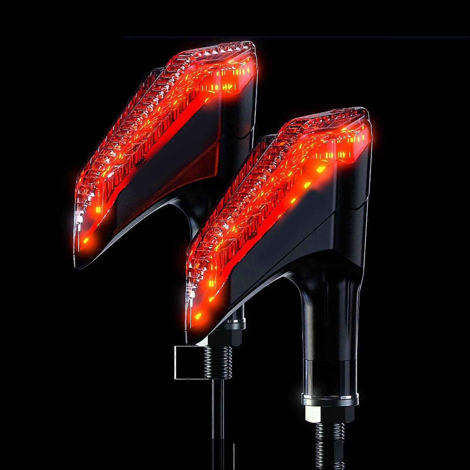 Motorcycle LED Warning Light Daytime Running Lamp Waterproof Universal for DC12V ModelsRed Light