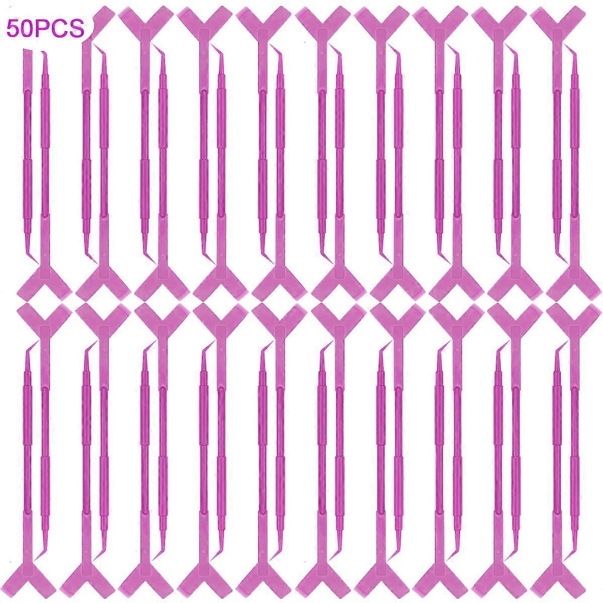 Pack of 50 Stick Transplantation False Eyelashes Aid Tool 3 in 1 for Eyelash Extension Tool
