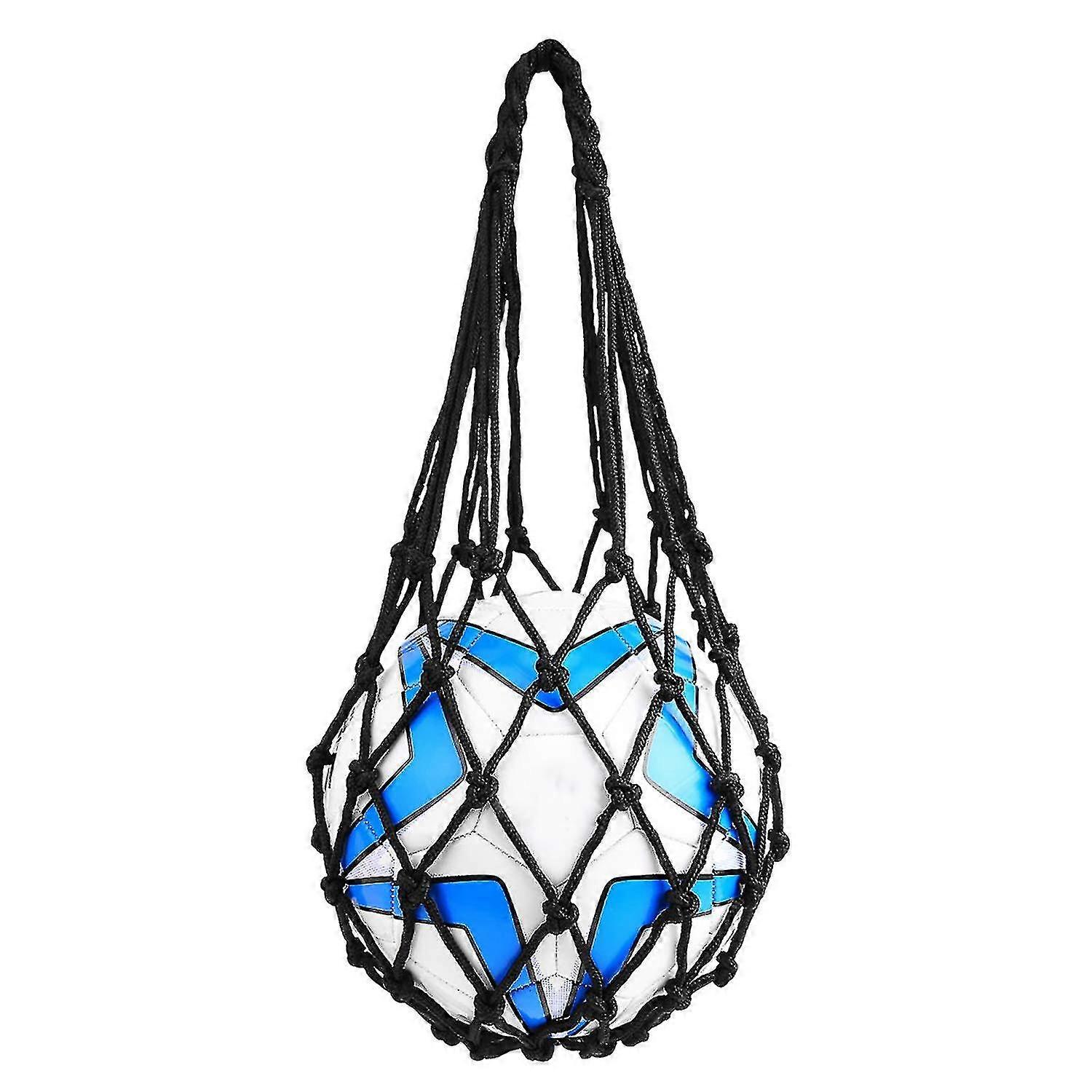 Ball Net Bag Single Ball Pocket Football Basketball Storage Bag Volleyball Soccer Mesh Carrying Bag avec sangle