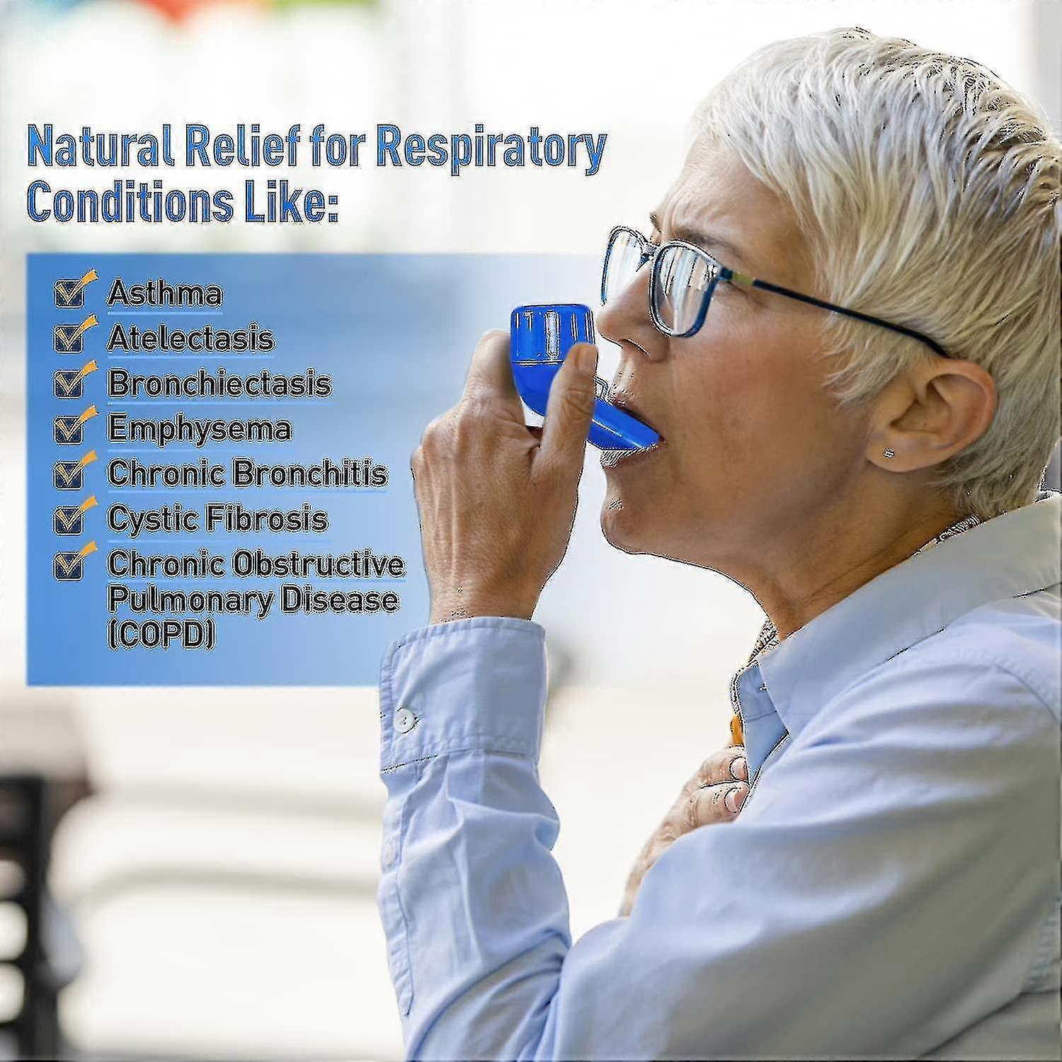 Lung Exerciser Mucus Remover - Naturally Clear Mucus With The Breathing Exerciser Device B