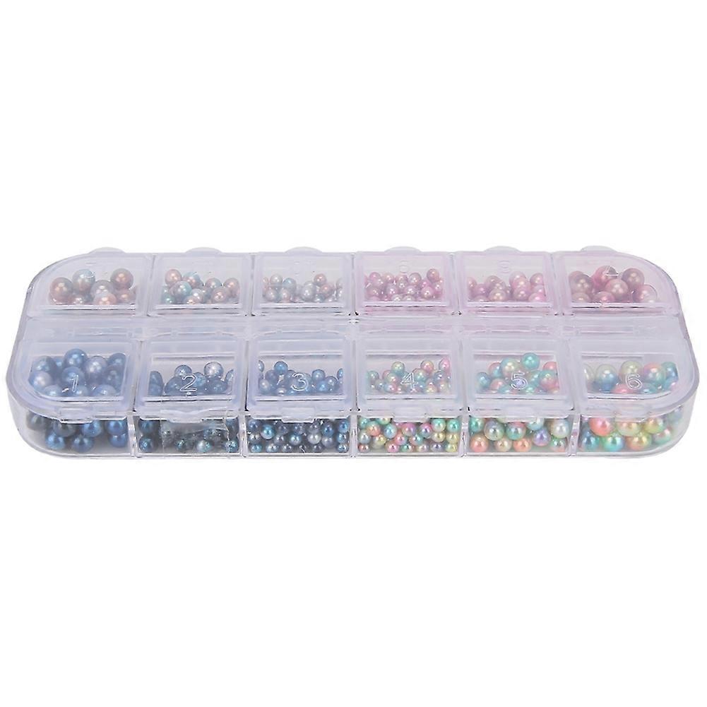 צורה עגולה דמוי חרוזי פנינה ללא חור חרוזי ABS מלאכותיים תכשיטי בגדים אביזרי DIY סוג 2 (650 יחידות )