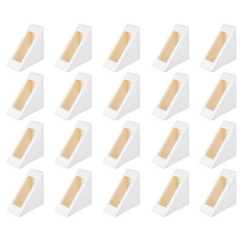 20pcs sandwich packing boxes  disposable packaging boxes  paper food cases