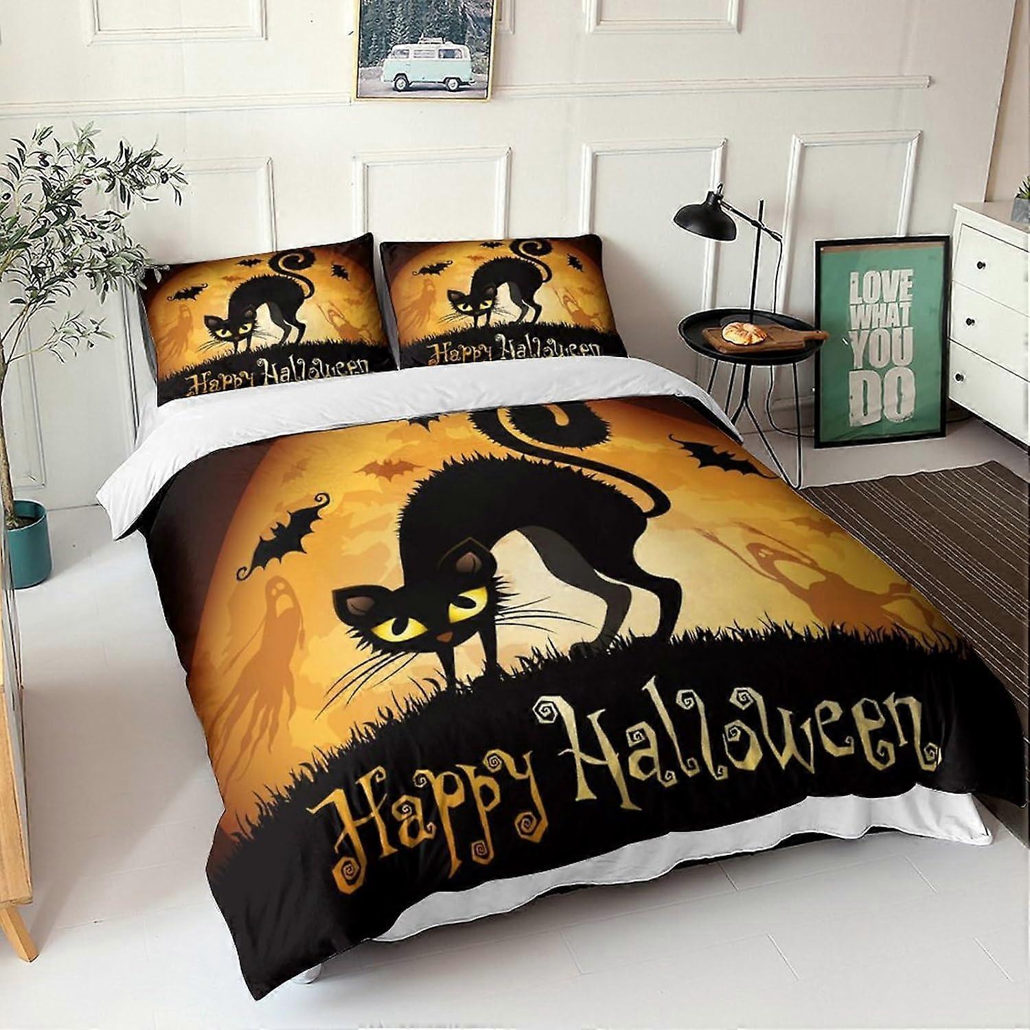 All Saints' Day D Microfiber Duvet Cover Sets Ultra Soft Holiness Bedding Set with Pillowcases for Adults and Children Double 135*200 CM