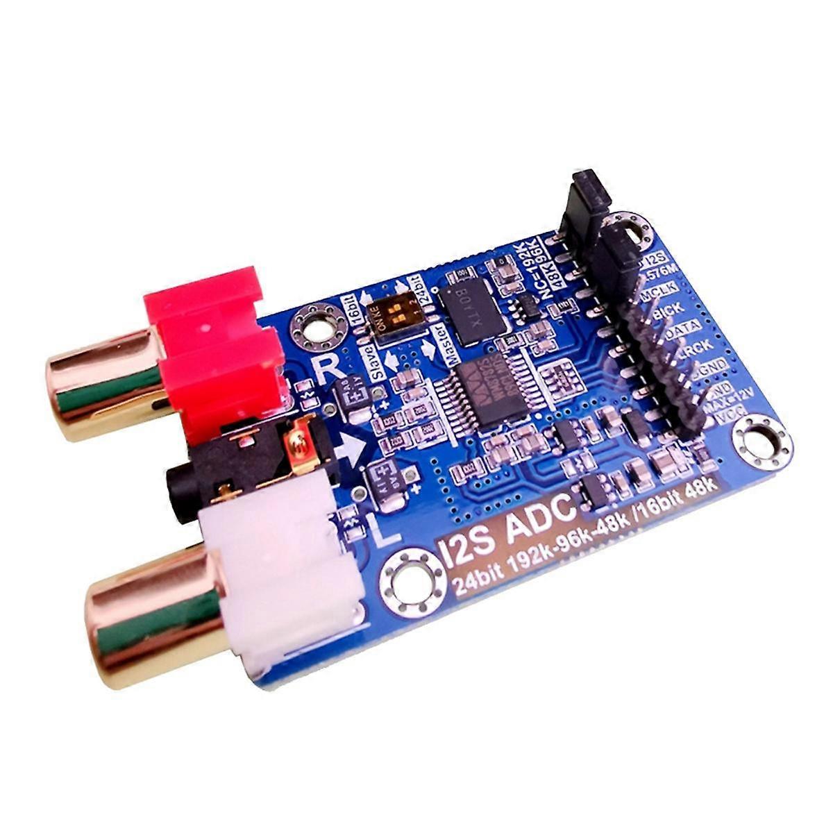 I2S ADC Audio I2S Acquisition Card Module Master/Slave Mode 24Bit 192K 96K 48K Multi-Functional Dev