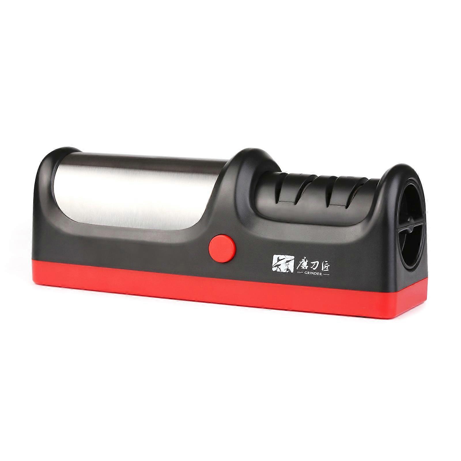 TAIDEA TG1904 Electric Knife Sharpener 2 Stage Kitchen Knives Sharpening System Low Noise USB Charging Quickly Sharpening for Straight Blade Knives /