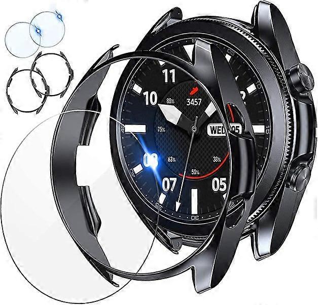Samsung Galaxy Watch 3 45mm Screen Protector and Case [2+2 Pack]