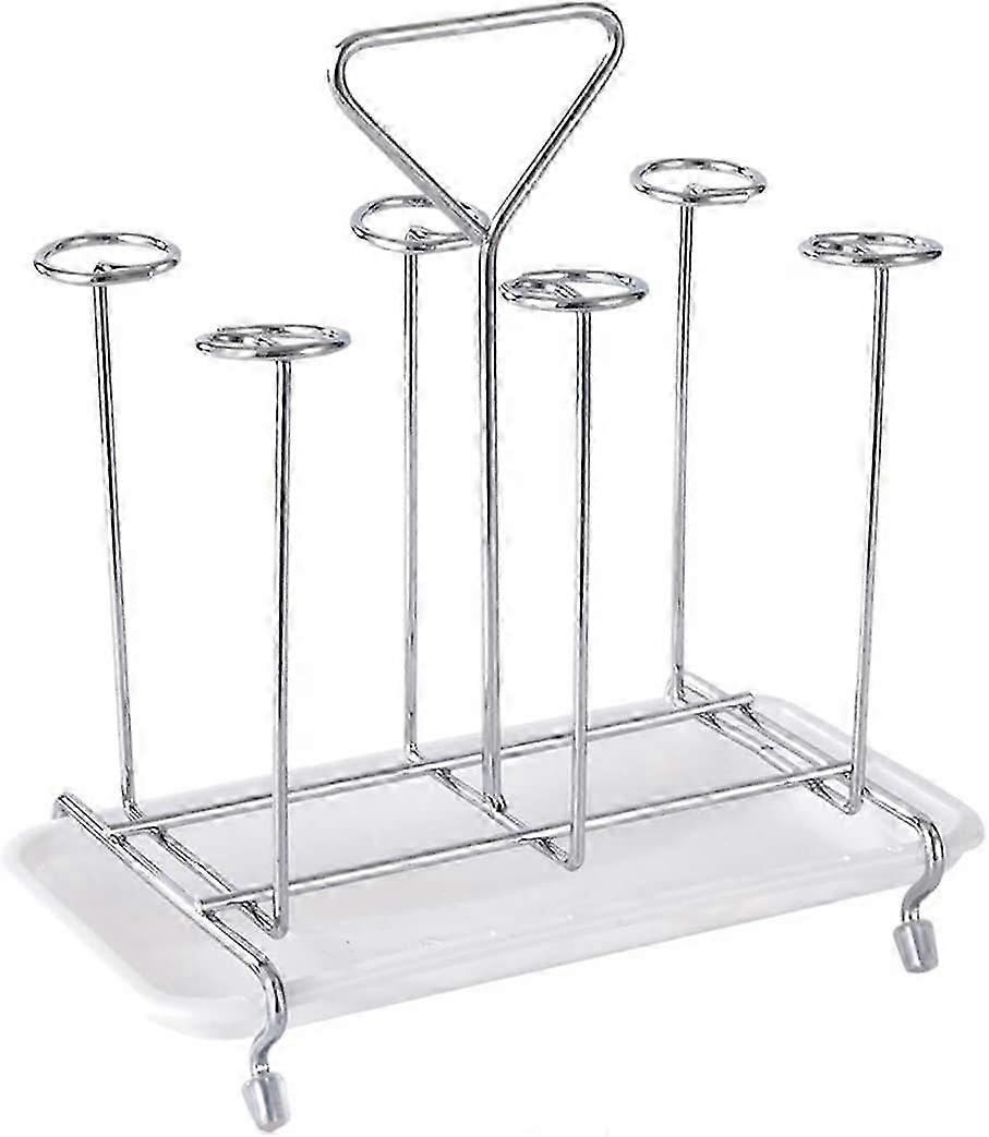 Bottle Rack Dish Rack Bottle Rack Cup Drying Rack Holds 6 Cups - Square Shape