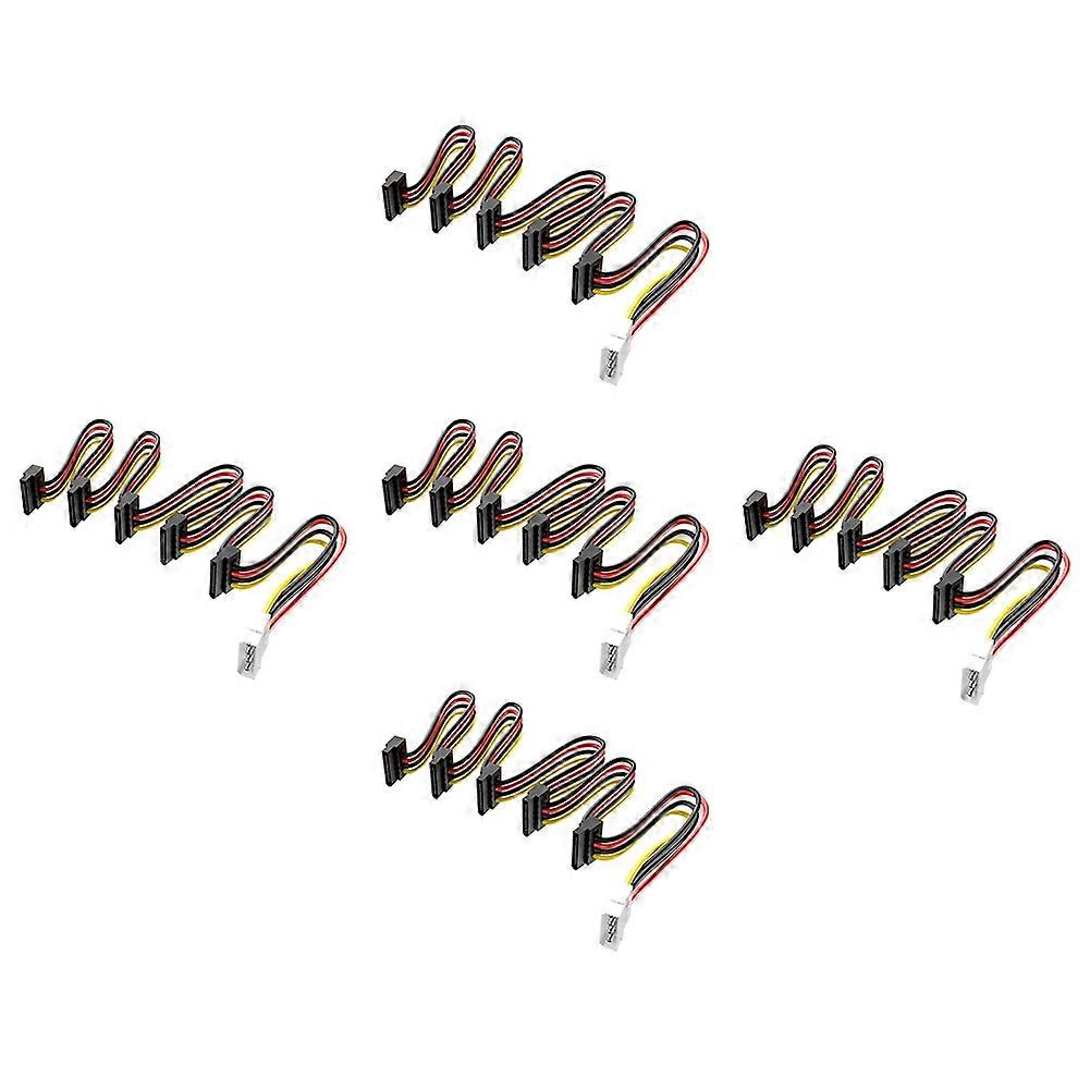 5 Pack 1 to 5 SATA Power Cable Adapter Splitter Cables Hard Drive Supply Cord Hard Drive Power Supp