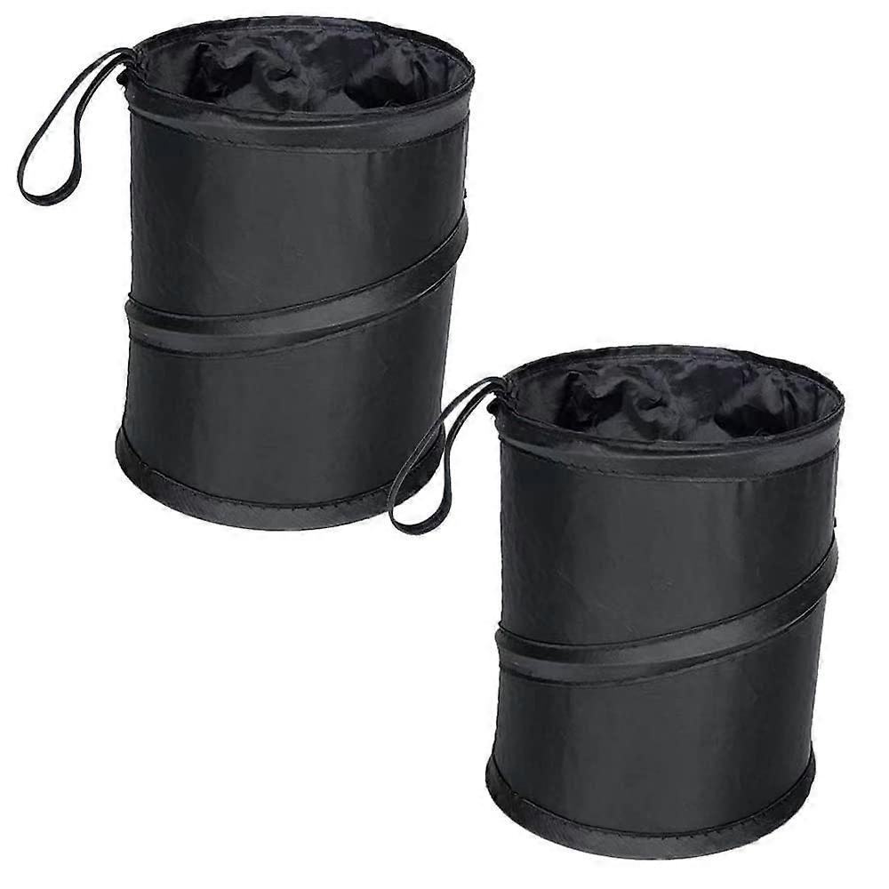 Universal Car Trash Can, 2pcs Collapsible Foldable Trash Bag for Car, Traveling Portable Garbage Bin Waste Basket