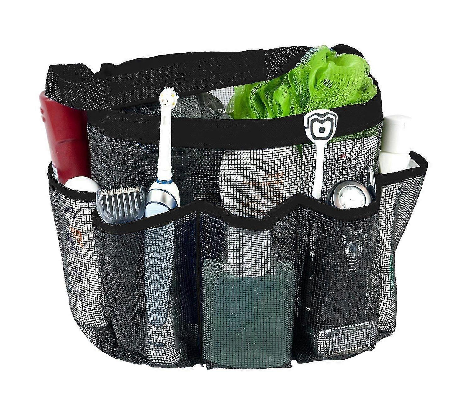 Mesh Shower Caddy With 8 Storage Compartments Compatible With Shampoo, Conditioner, Soap And Other Bathroom Accessories, Quick Dry Shower Tote Bag Ox