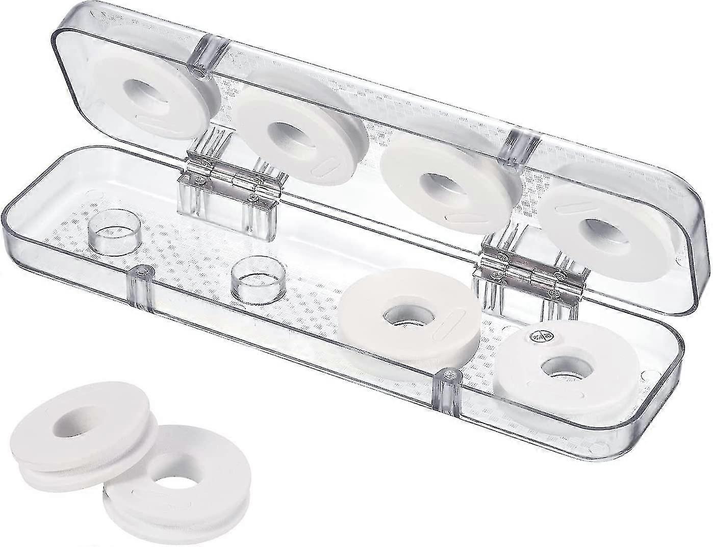 1.77 Inch Fishing Line Spool, 1 Set/8 Pack Eva Foam Fishing Winding Board Plates Fly Fishing Gear Organizer With Case For Fishing Line Storage, White