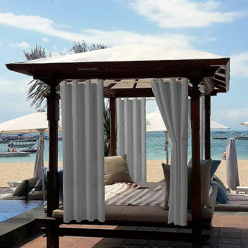2pcs Outdoor waterproof curtains, pergola insulation blinds, outdoor gazebos, gazebos, patio porch (150*166, gray)