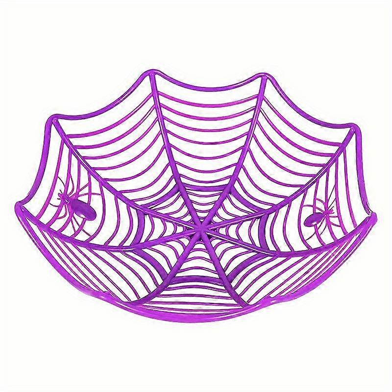 1/3pcs Black Orange Spider Web Pattern Plastic Candy Basket