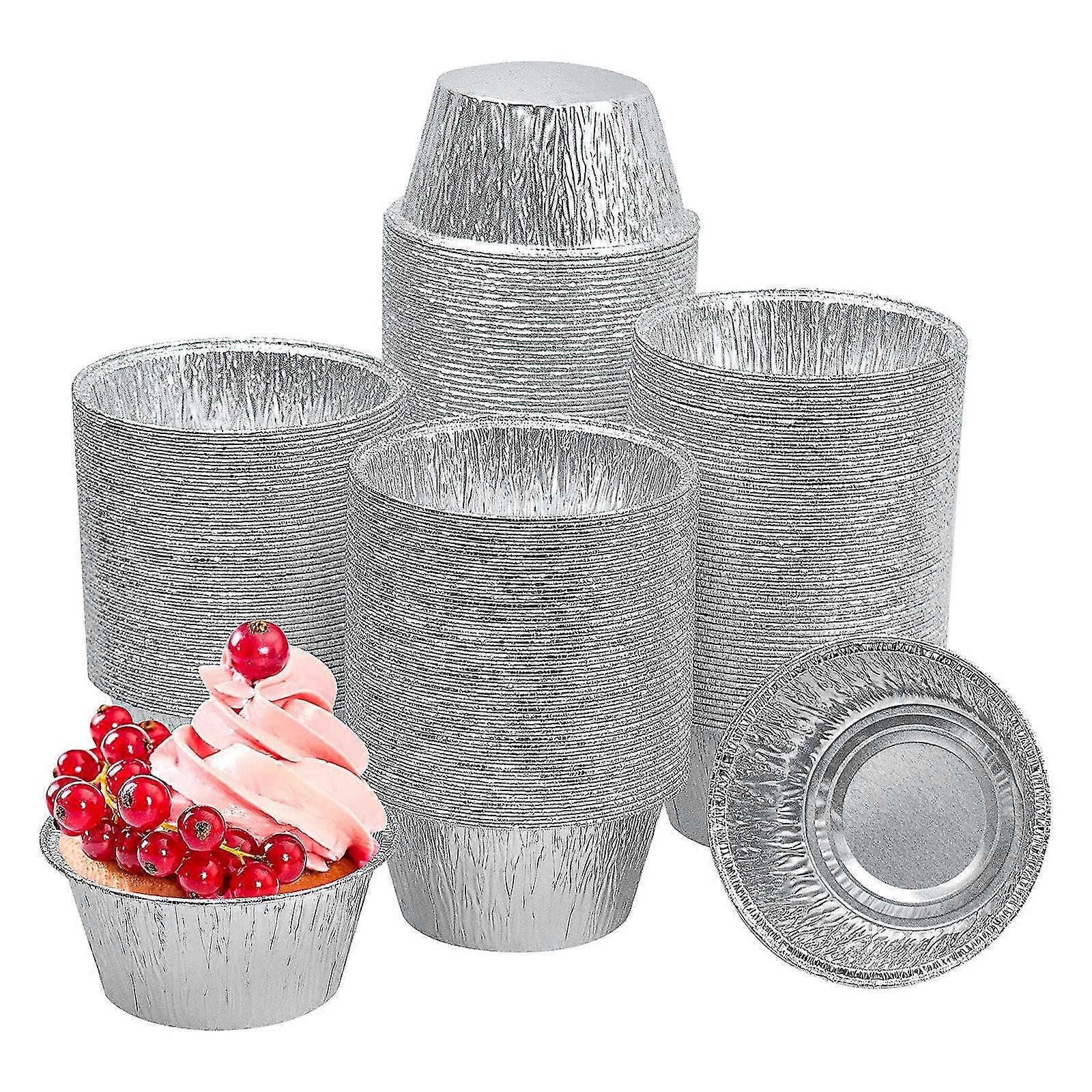 150pcs alumínio cupcake wrappers para 4oz cupcake panelas