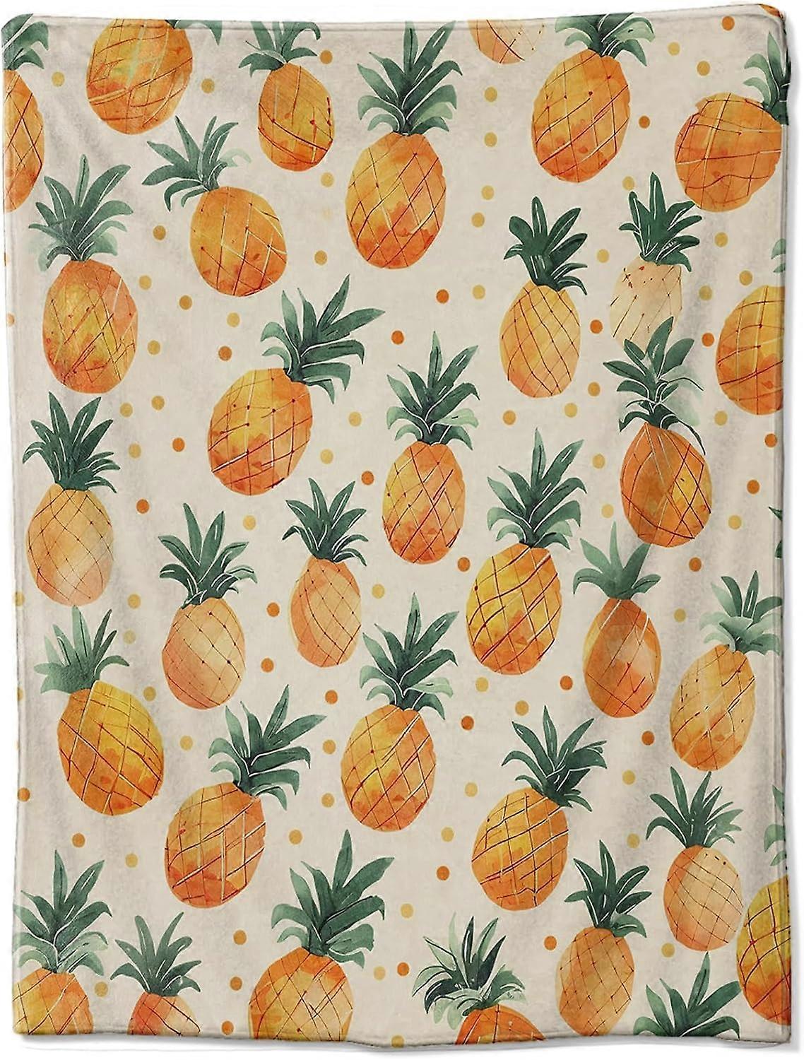 Snuggle up on This Cozy Flannel Blanket, Which Features a Vibrant Orange, Yellow, and Blue Charming Pattern of Mushrooms and Flowers Against a Creamy