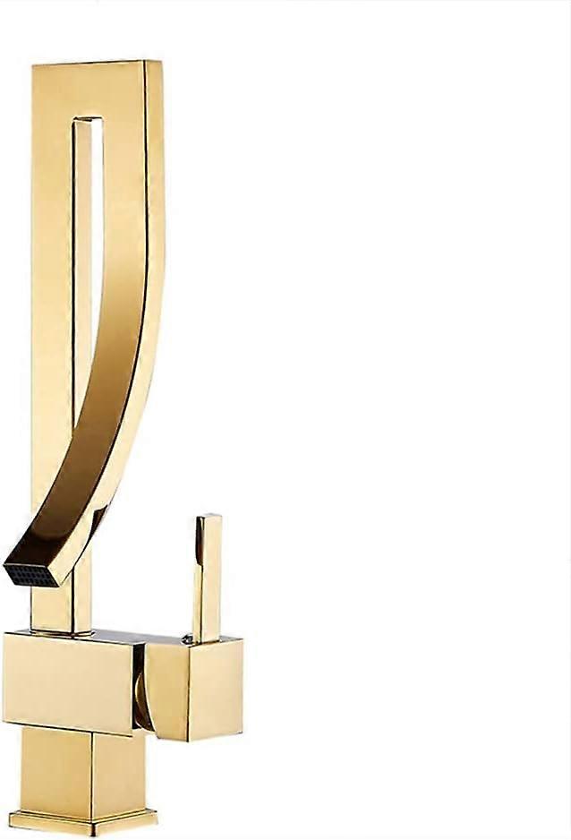 بالوعة صنبور الحمام صنبور تصميم أنيق حديث النحاس الذهبي 360 قطب بالوعة خلاط المياه الساخنة والباردة المتاحة صمام السيراميك