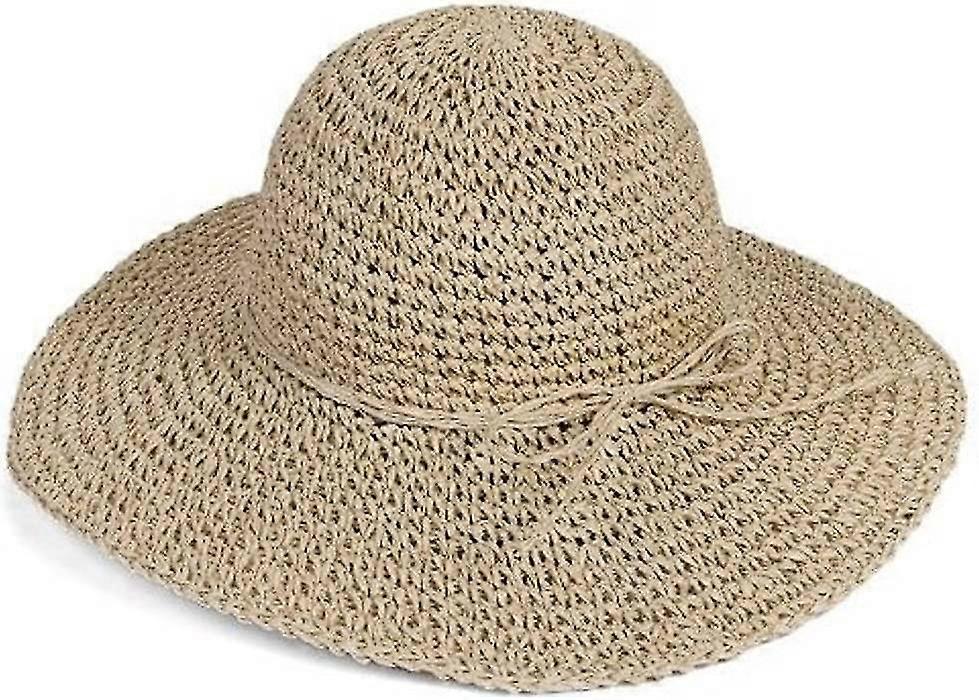 Floppy Foldable Wide Brim Chic Sun Hat Sun Visor Summer Beach Straw Hat Y