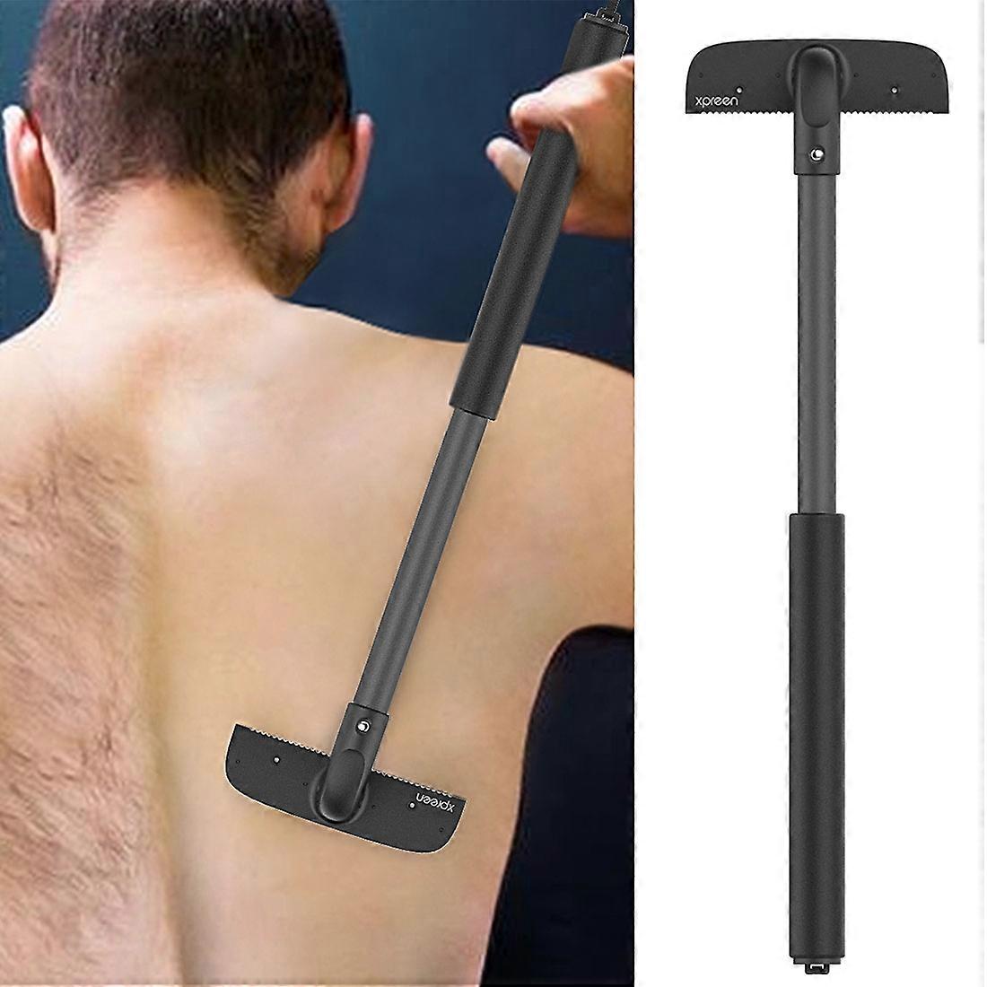 XPRE034 Stretchable Handle Stainless Steel Blade Back Shaver Adjustable Back Razor