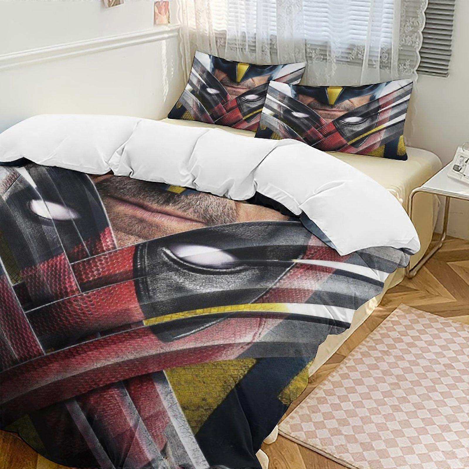 Bedding set Gs112 Deadpool Down Duvet Cover Microfiber Bedding Set Lightweight 3-Piece SetLightweight and comfortable SH112
