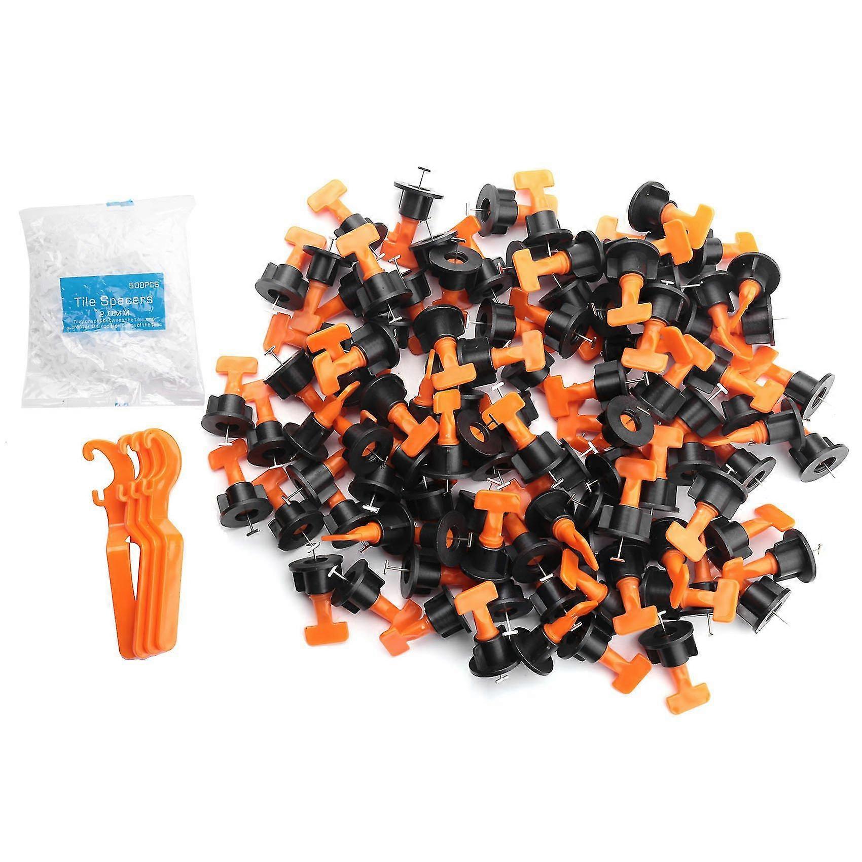 2023- 500pcstile Leveling Clips Tile Leveling System Kit ,100pcs Tile Leveler Spacers, Wrenches ,tile Ins