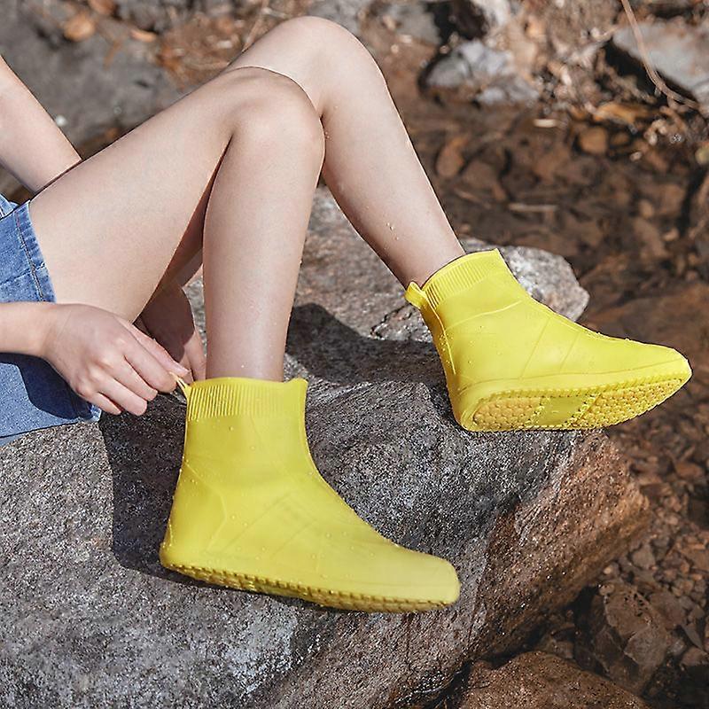 غطاء حذاء مضاد للمطر سيليكون مقاوم للماء سميك مقاوم للاهتراء غير قابل للانزلاق غطاء القدم