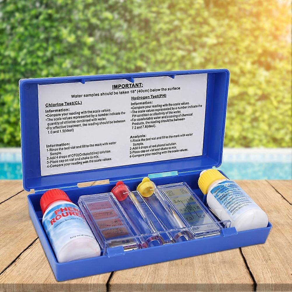 Water Quality Test Kit for Swimming Pool PH and Chlorine Testing
