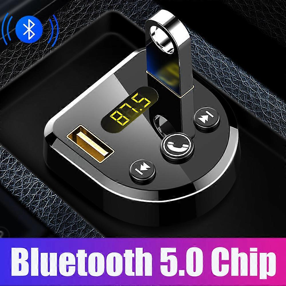 Car Kit MP3 Player Handsfree Bluetooth 5.0 FM Transmitter Dual USB Car Charger Support U Disk Music Play FM modulator