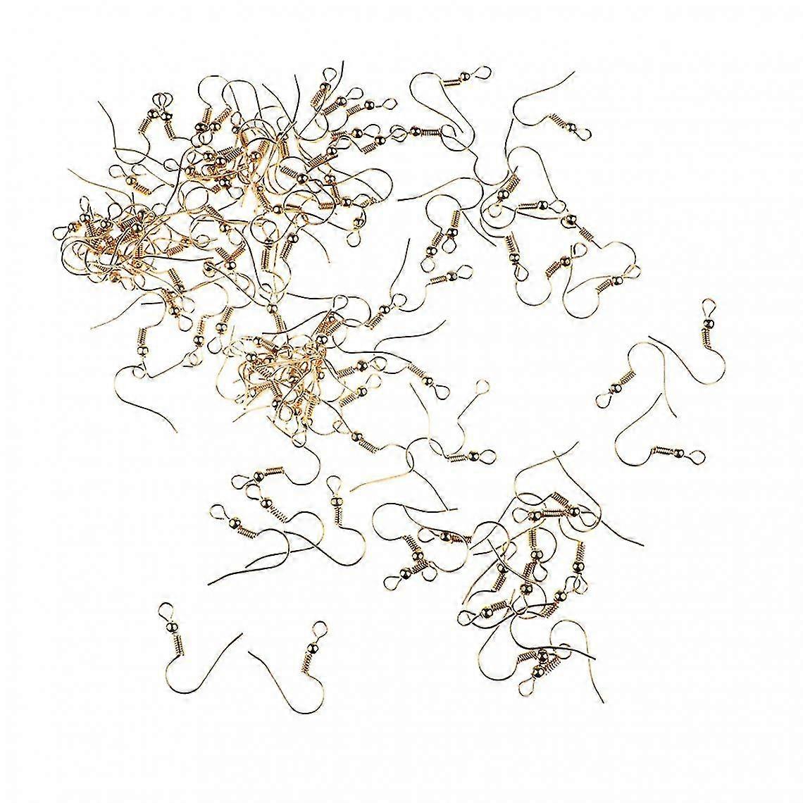 100pcs Fish Earring Hooks Ear Wires Diy Earring Findings Silver