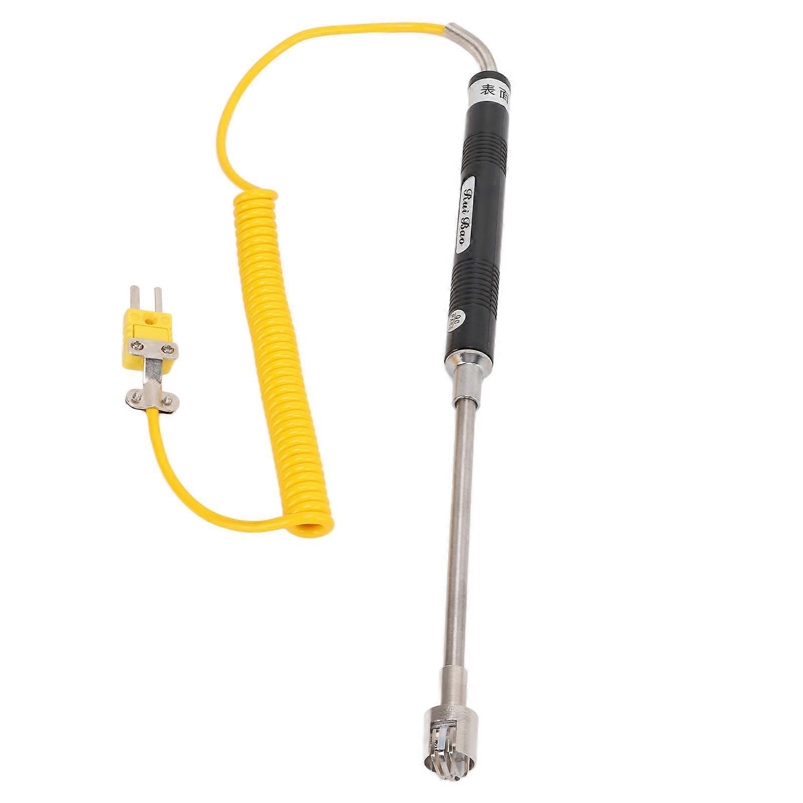 K Type Thermocouple Heat Resistant Steel Thermocouple Sensor with Insulated Handle High Accuracy Rapid Response compatible Temperature TestingStraight