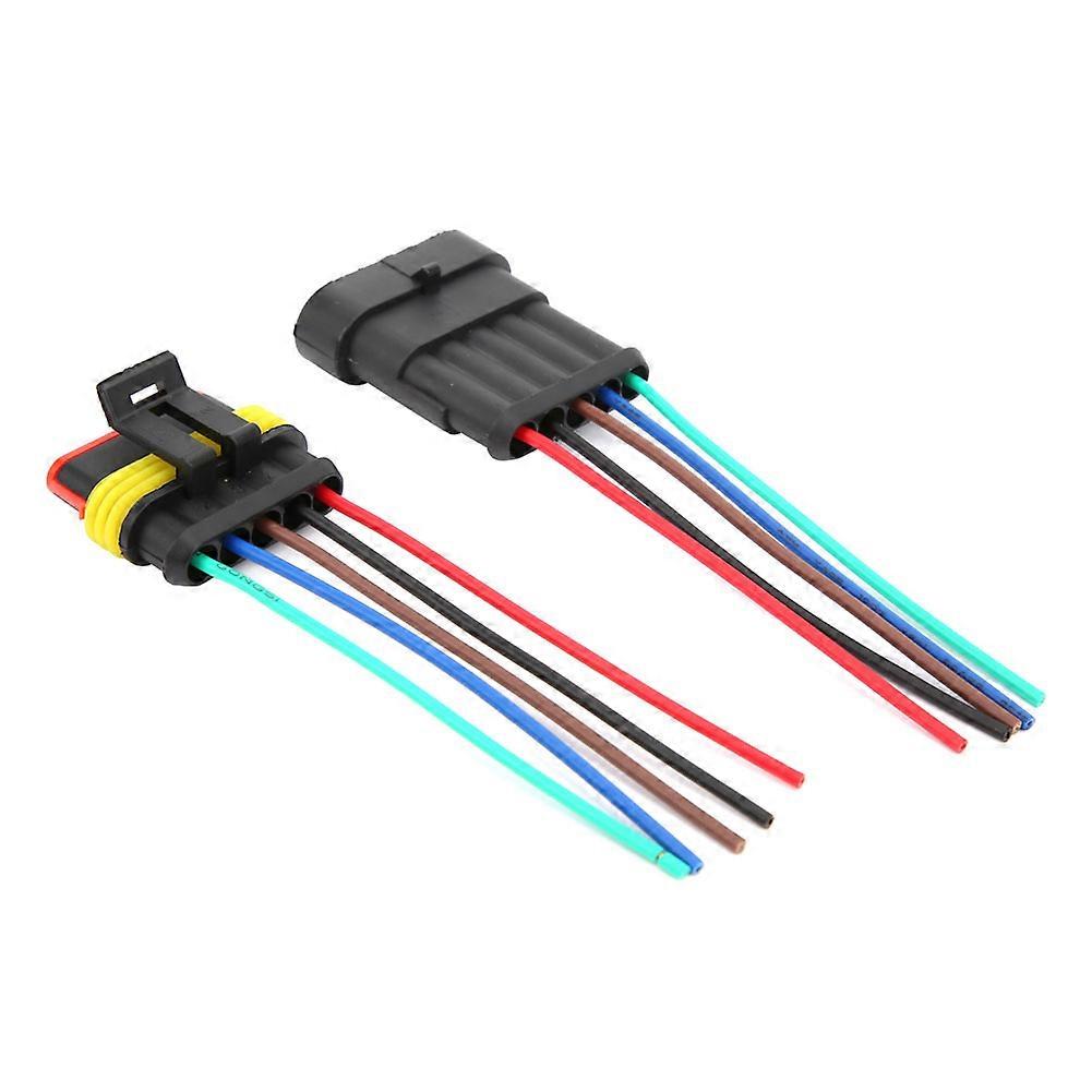 2 Sets 4/5/6 Pin Car Waterproof Electrical Connector Plug with Wire Cable5P