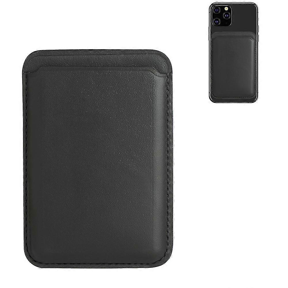 Magnetic wallet, stretch fabric phone card holder for the back of a mobile phone as a mobile phone walletblack