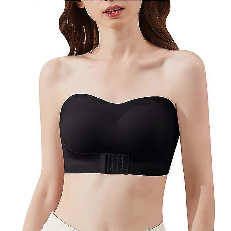 Women's Strapless Seamless Bra Bandeau Convertible Bra Wireless Bra Detachable Straps