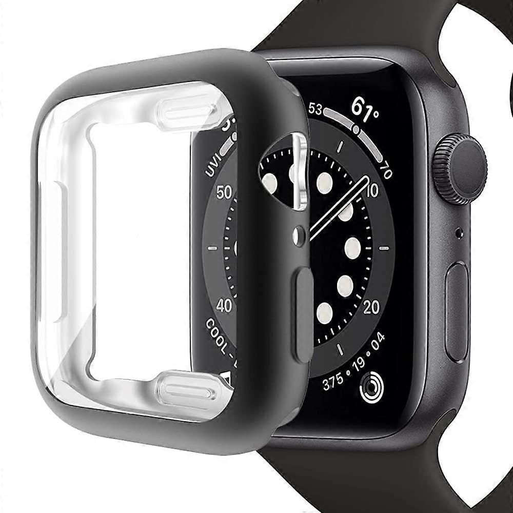 For Apple Watch SE (2022)/SE/6/5/4 44mm Soft TPU Case Electroplating Watch Case Cover with Screen Protector