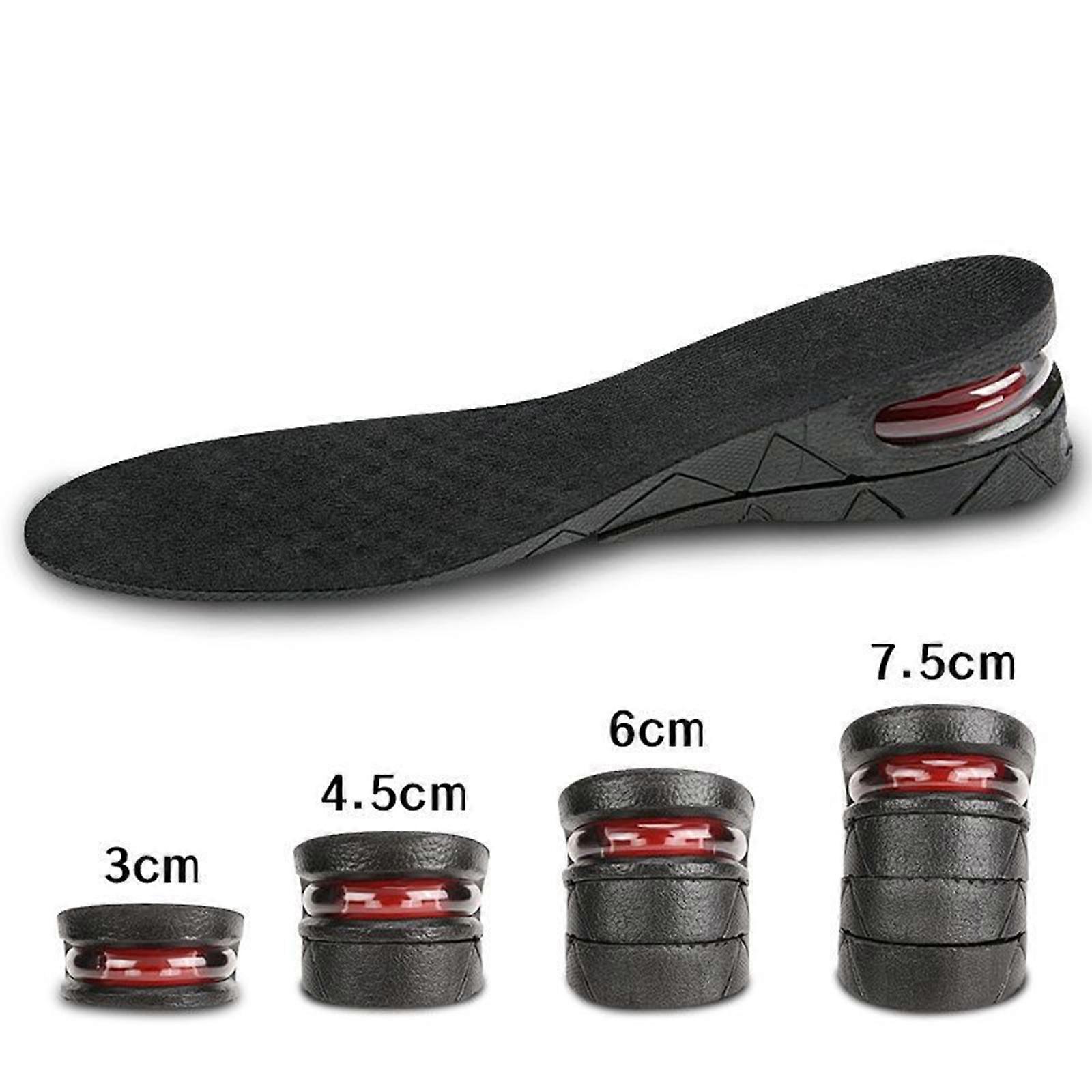 Height Increase Shoe Insoles, Invisible Height Increasing Insoles for Men & Women, Multi Layered Detachable Height Increasing Shoe Insoles Includes 3c