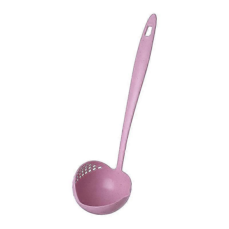 Wheat Straw Spoon Spoon Leak Spoon Two-in-one Long Handle Plastic Large Spoon