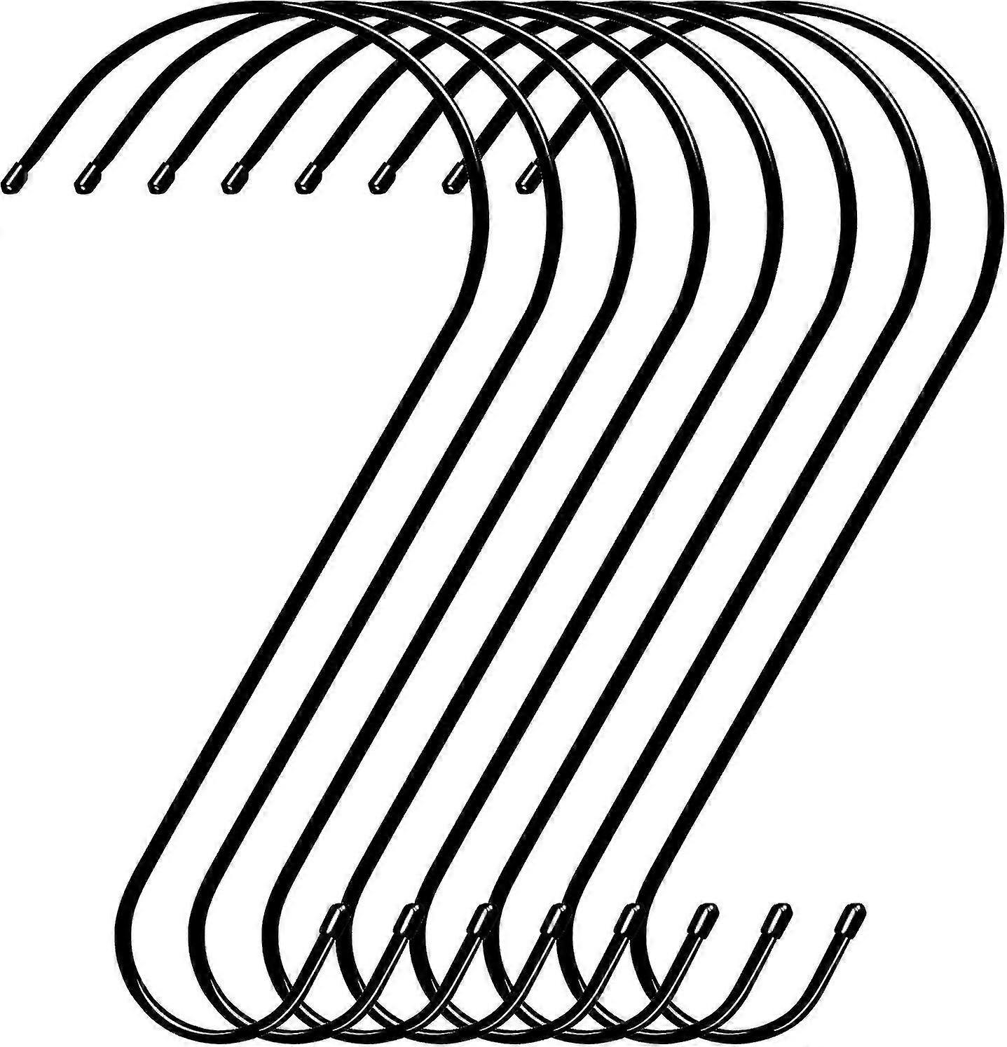 8-pack Rustproof Stainless Steel Tree Branch Hooks For Bird Feeders And More (black)