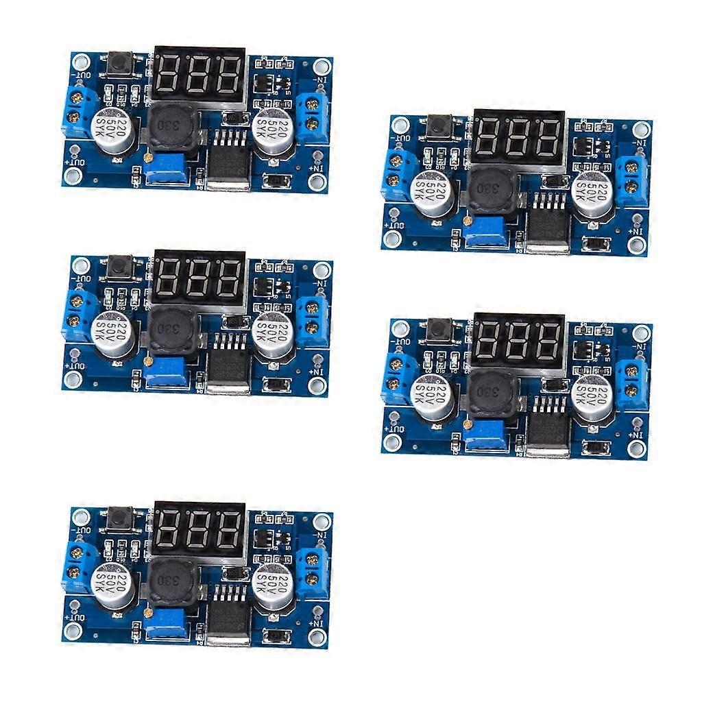5 Pieces Adjustable  DC-DC Power Module With Voltmeter Display